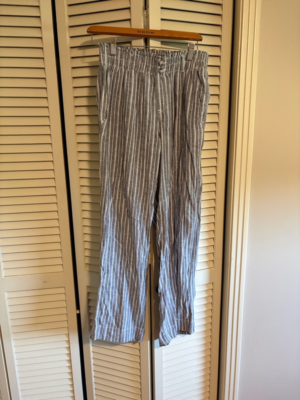 Briggs New York Blue and White Striped Women's Chinos